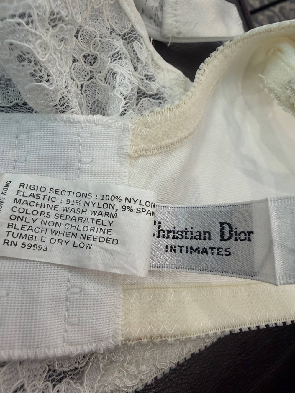 Dior Intimates Lace Bra in Ivory Cream